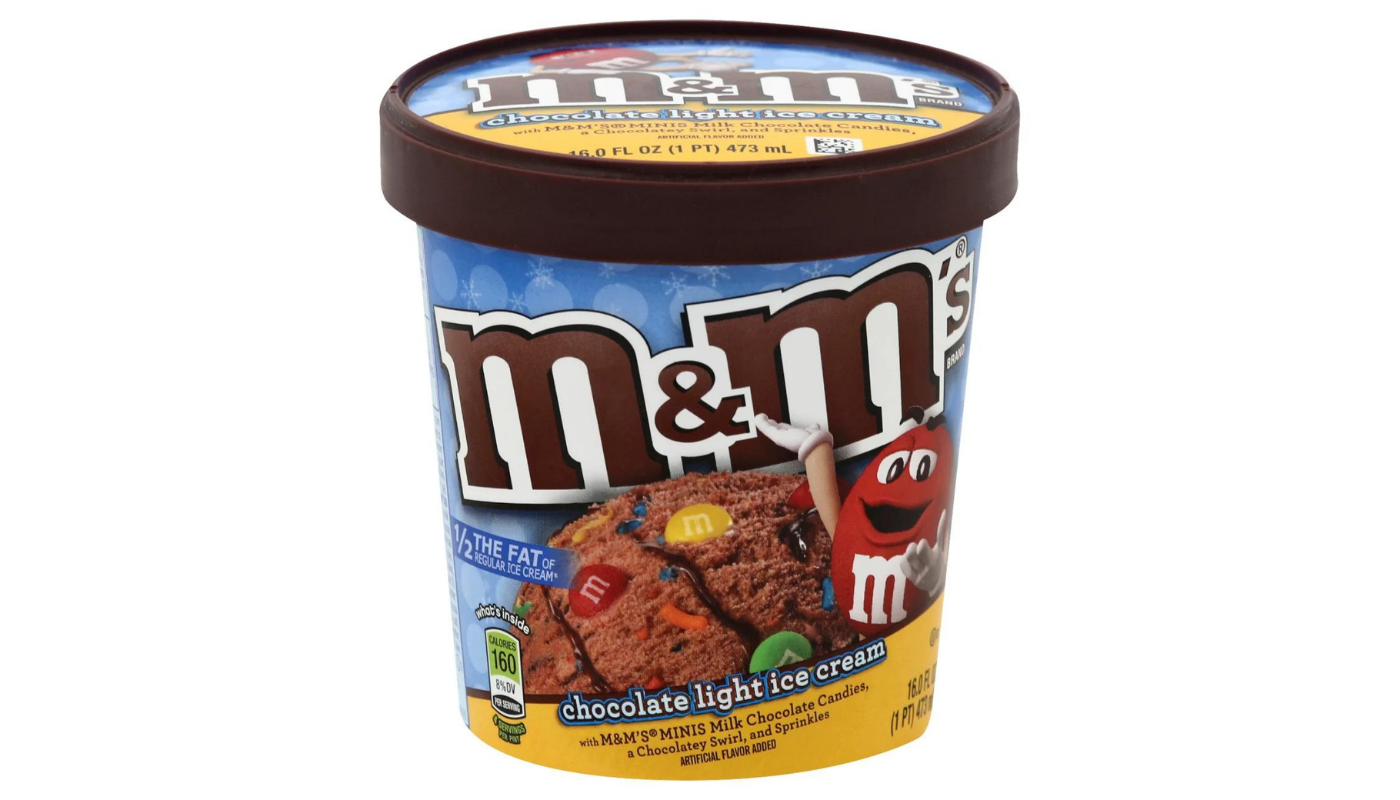 Order M&M's Chocolate Light Ice Cream 16oz Container food online from Ross Liquor store, Sylmar on bringmethat.com