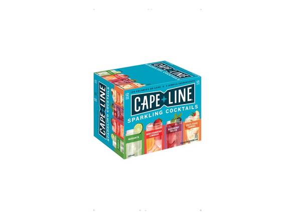 Order Cape Line Sparkling Cocktails Variety Pack Gluten Free - 12x 12oz Cans food online from Booze & Brews Liquor store, Burbank on bringmethat.com