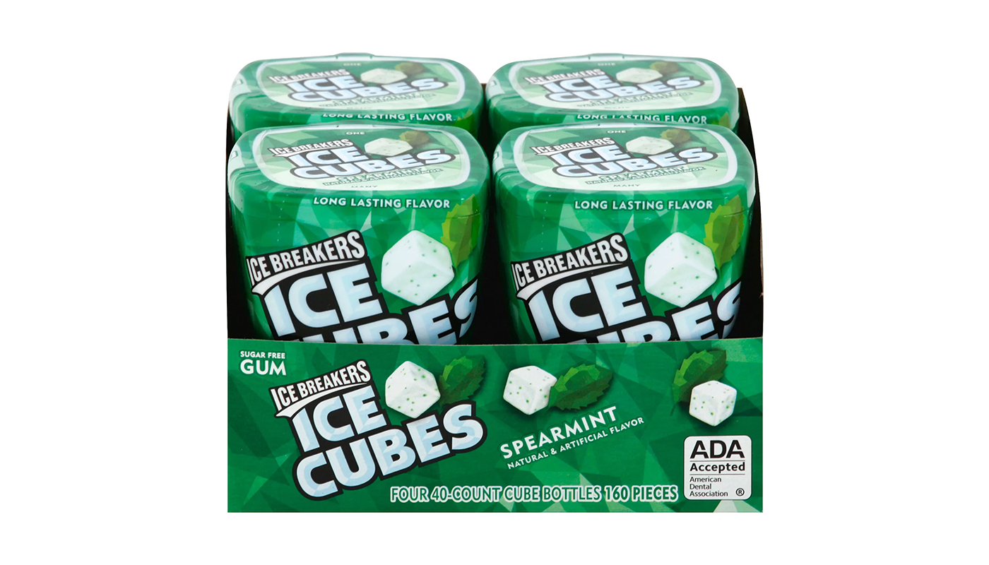 Order Icebreakers Ice Cubes in Spearmint (40 count) food online from Neomunch store, Warren on bringmethat.com
