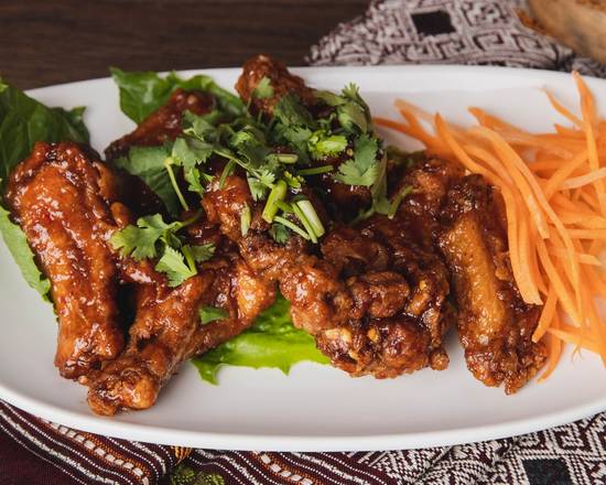 Order Thai Hot Wing - [6 pcs] food online from Thai Spoons store, Sunnyvale on bringmethat.com