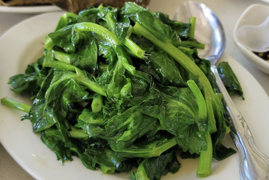 Order 114. Sautéed Snow pea leaves with garlic  food online from Jiang Nan Spring store, Alhambra on bringmethat.com