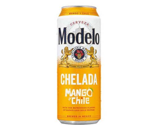 Order Modelo Chelada Mango y Chile, 24oz can (7% ABV) food online from Moby Liquor store, Los Angeles on bringmethat.com