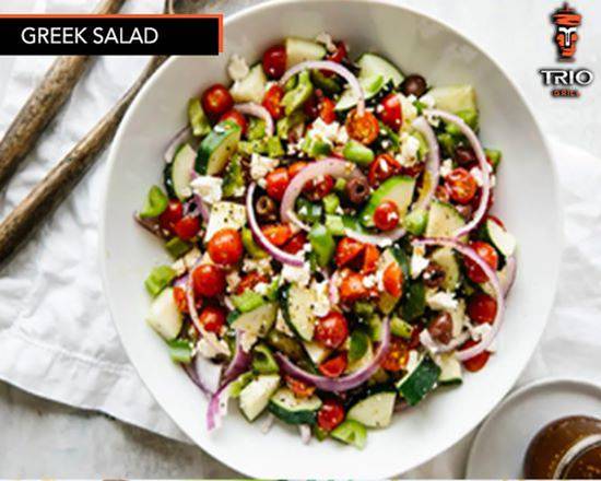 Order Greek Salad food online from Trio Grill store, Anaheim on bringmethat.com