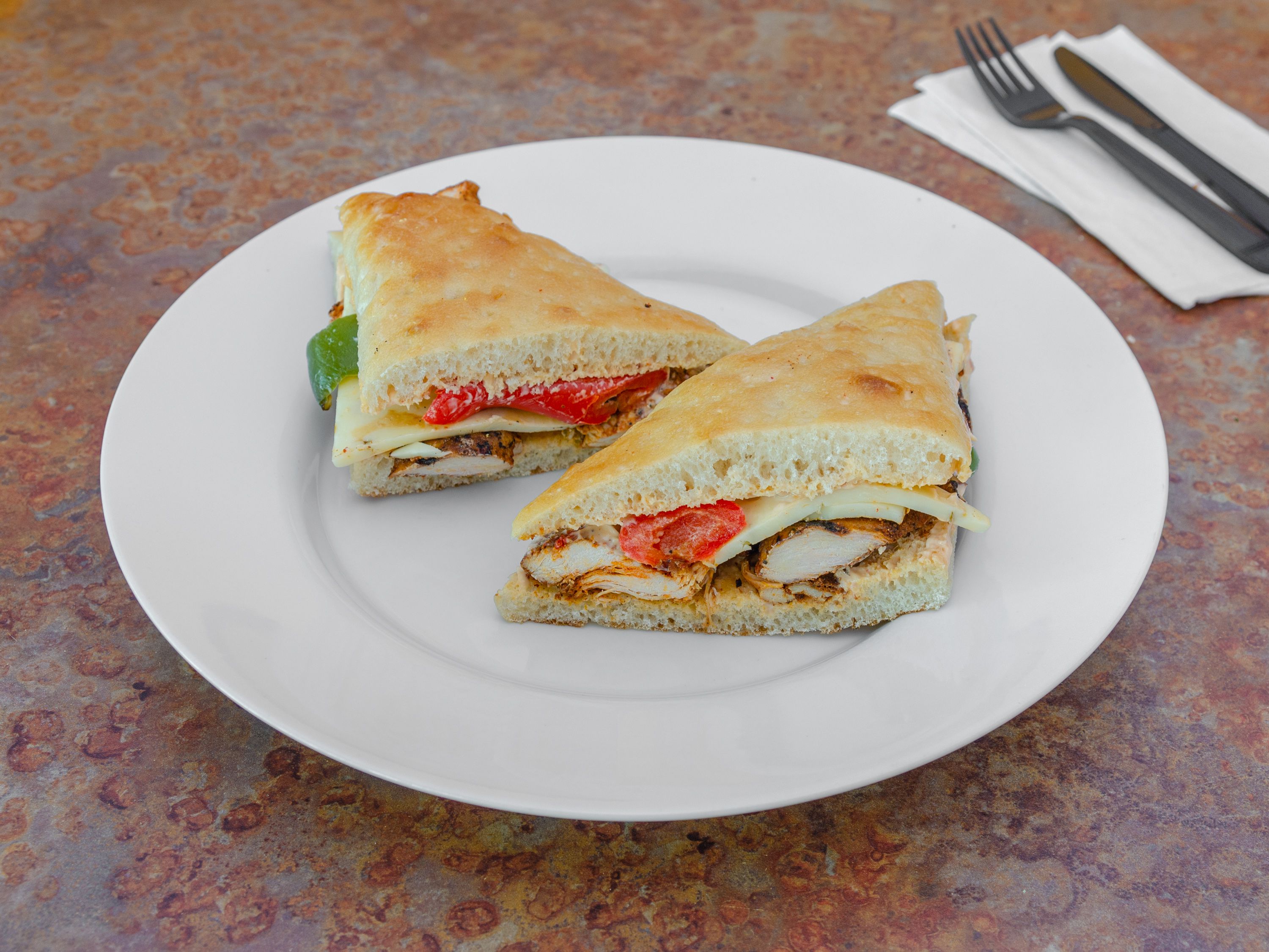 Order Mesa Chicken Panini food online from Suburban Eats store, Melville on bringmethat.com