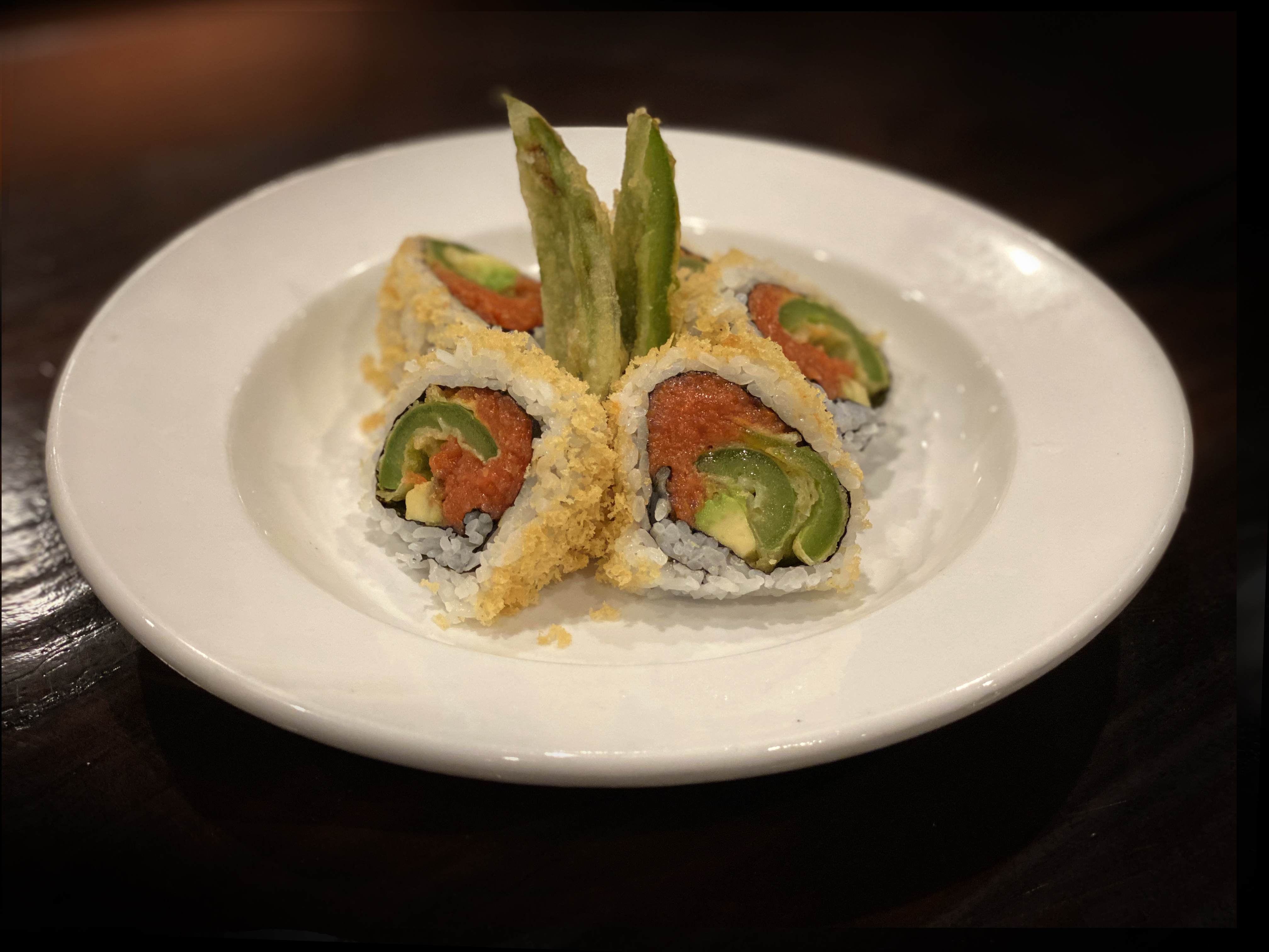 Order T12. Jalapino Tempura Roll food online from Hikari Sushi And Ramen store, Corona on bringmethat.com