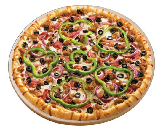Order Deluxe Pizza - Small 10'' (6 Slices) food online from Vocelli Pizza store, Springfield on bringmethat.com