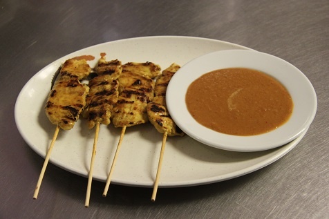 Order 4 Piece Chicken Sate food online from Pink Elephant store, Canoga Park on bringmethat.com