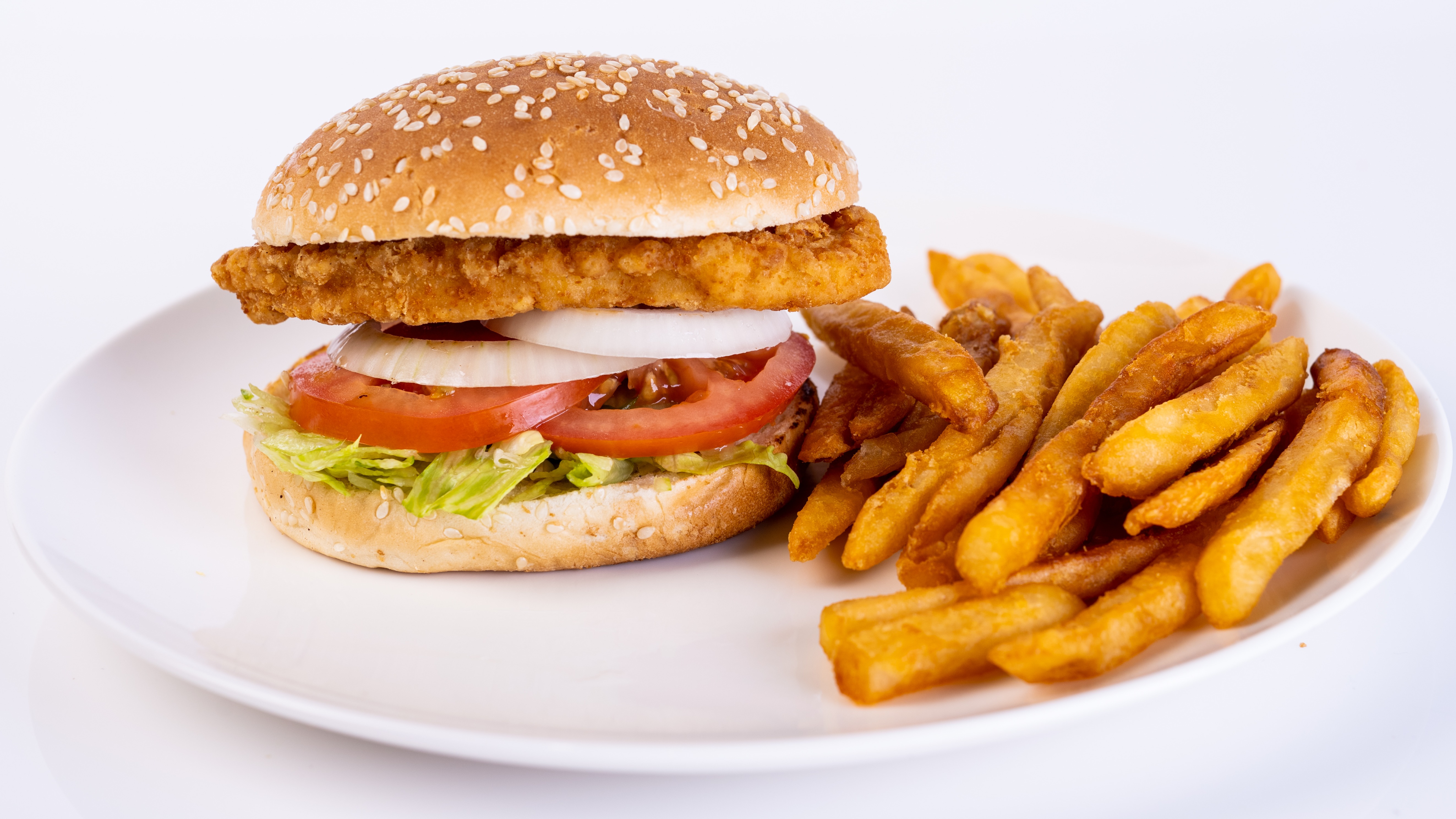 Order Crispy Chicken Sandwich with Fries food online from New York Chicken & Gyro store, Canoga Park on bringmethat.com