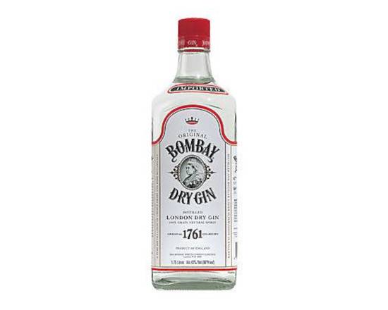 Order Bombay Dry Gin 750 ml (43% ABV) food online from Van Ness Liquors store, San Francisco on bringmethat.com