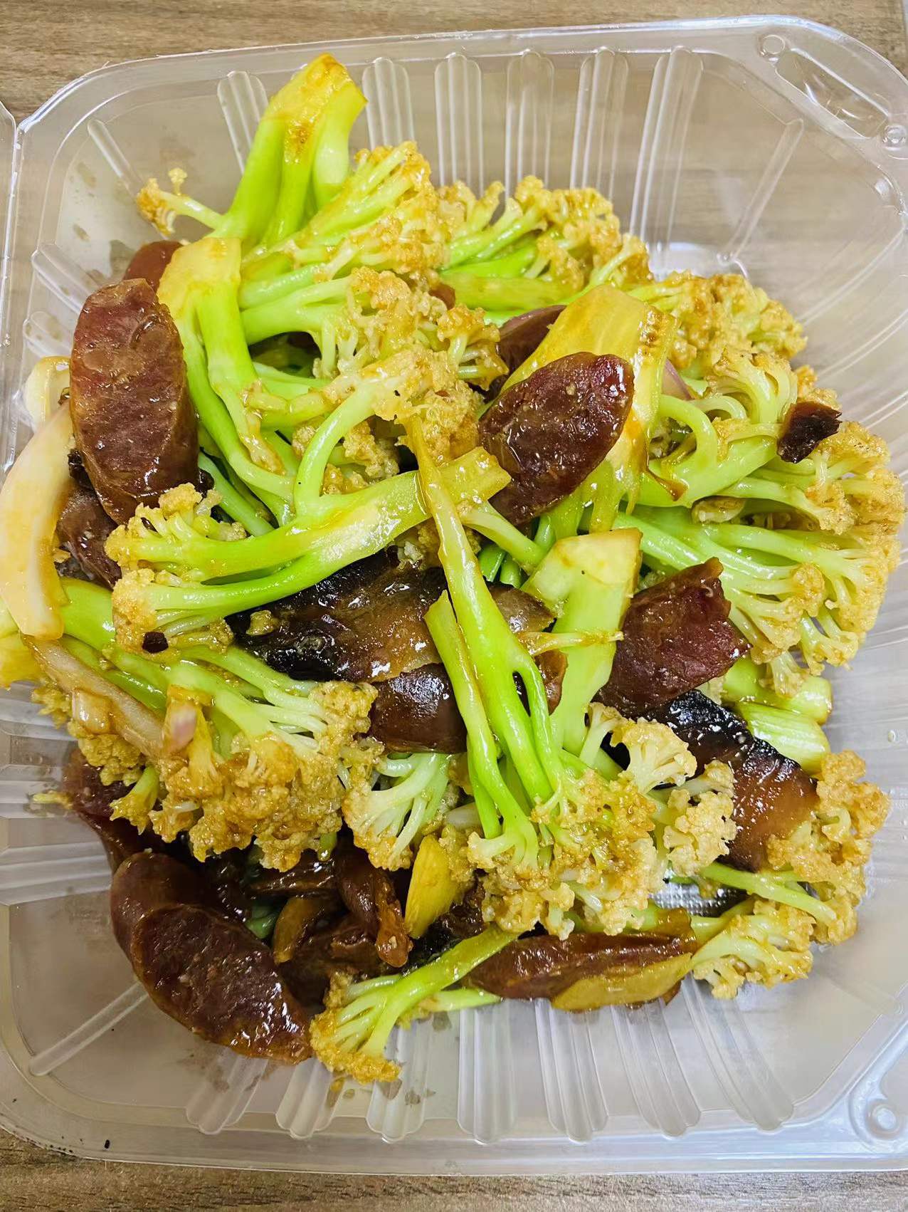 Order Dried Pork Meat With Cauliflower腊味炒菜花 food online from Dim Sum Club store, San Francisco on bringmethat.com