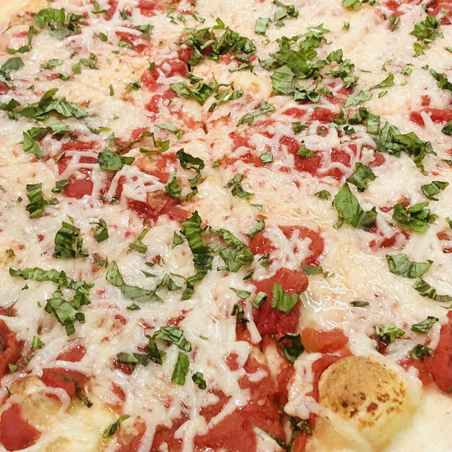 Order Vegan Margherita Pizza (Round) food online from Nicks Pizza & Deli store, Fanwood on bringmethat.com