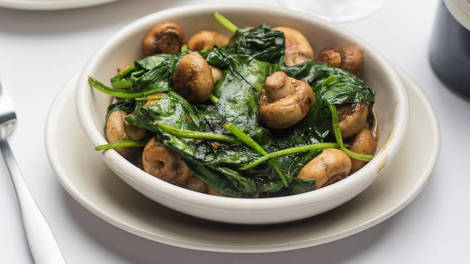 Order Sauteed Spinach & Button Mushrooms food online from Morton The Steakhouse store, San Jose on bringmethat.com