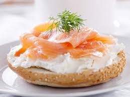Order Bagel with Cream Cheese and Lox Slices food online from Kellogg's diner store, Brooklyn on bringmethat.com