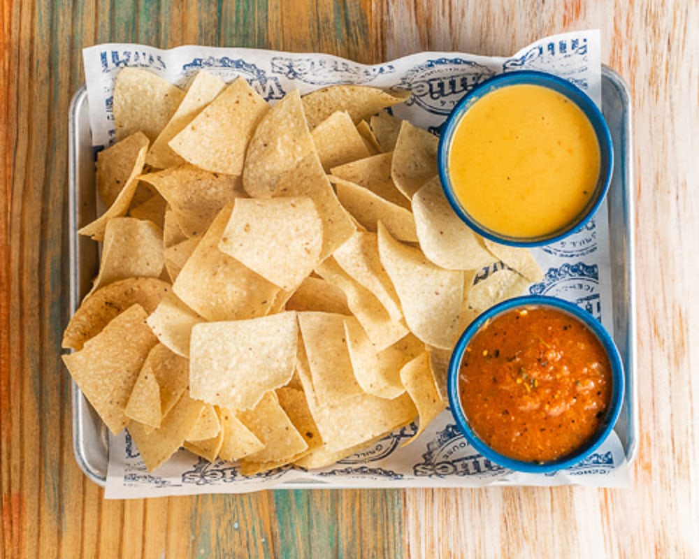 Order Chips with Queso food online from Willie's Grill & Icehouse store, Hill Country Village on bringmethat.com