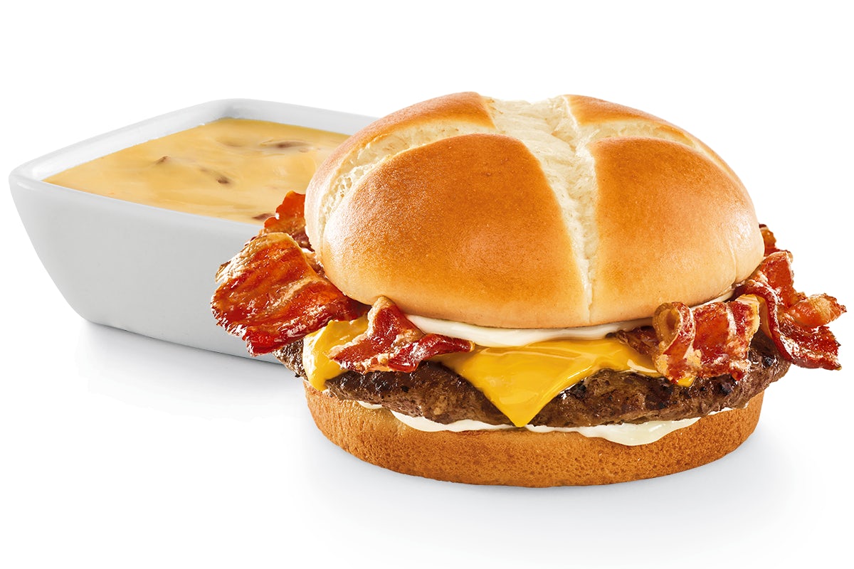 Order Cheesy Bacon Fondue Burger food online from Red Robin store, Toledo on bringmethat.com