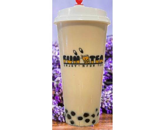 Order Lavender Milk Tea (Assam Black Tea) food online from Fun Boba Tea store, Louisville on bringmethat.com