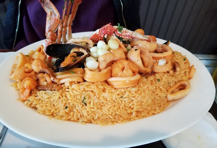 Order Peruvian Style Seafood Fried Rice Plate food online from Marino Cafe store, Dover on bringmethat.com