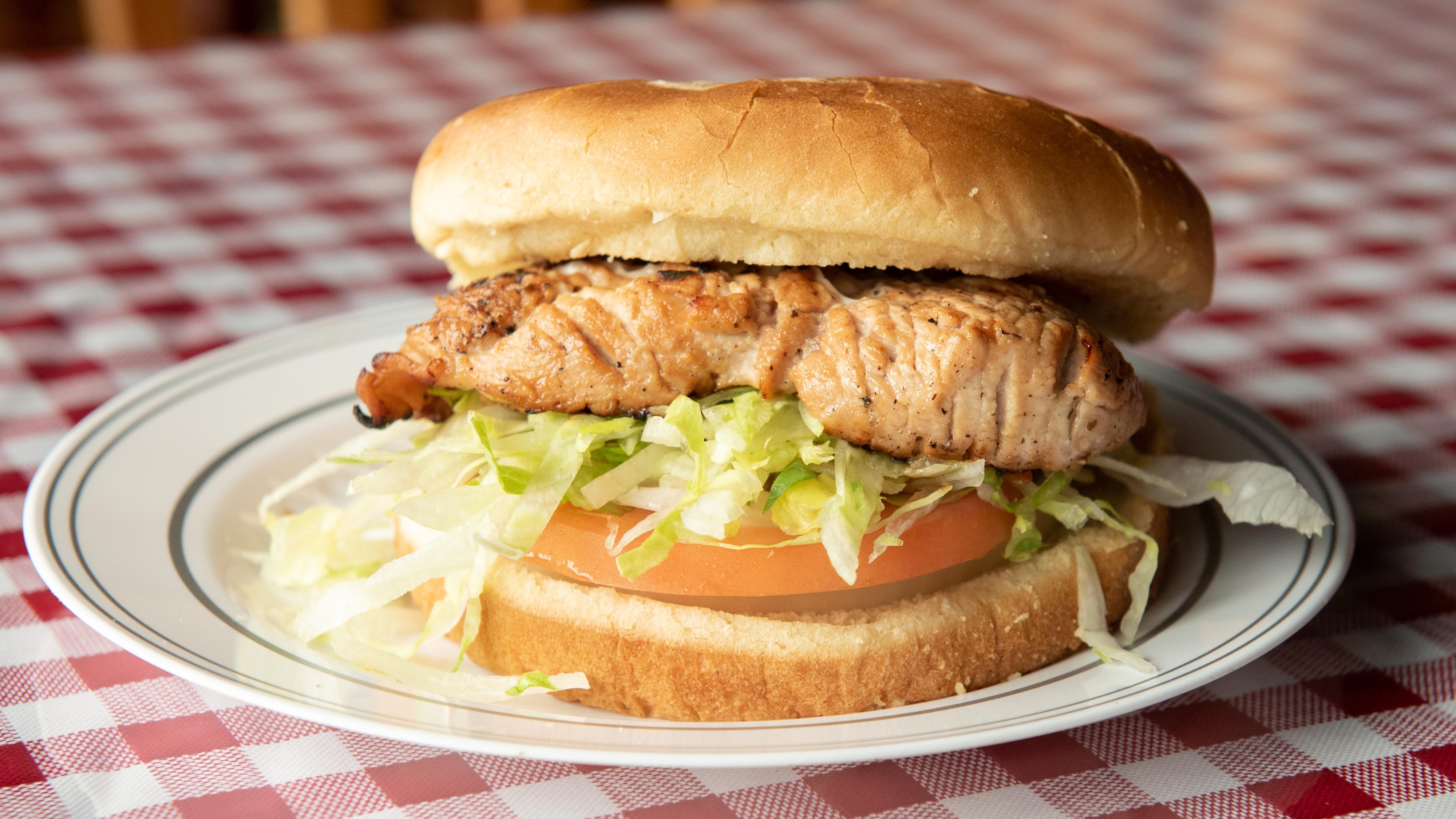 Order Char-Broiled Chicken Breast Sandwich food online from Russell's Barbecue store, Elmwood Park on bringmethat.com