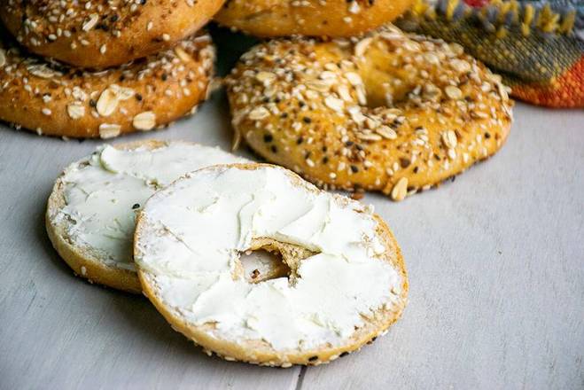 Order Flagel with Cream Cheese food online from Bagel Toasterie store, Commack on bringmethat.com