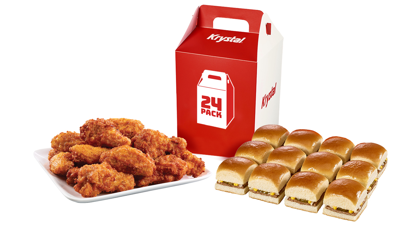 Order 12 Krystals and 12 Spicy Wings food online from Krystal store, Springfield on bringmethat.com