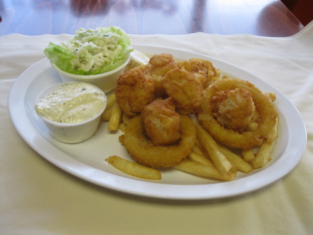 Order Fried Scallops Plate food online from Iris Restaurant   store, Medford on bringmethat.com