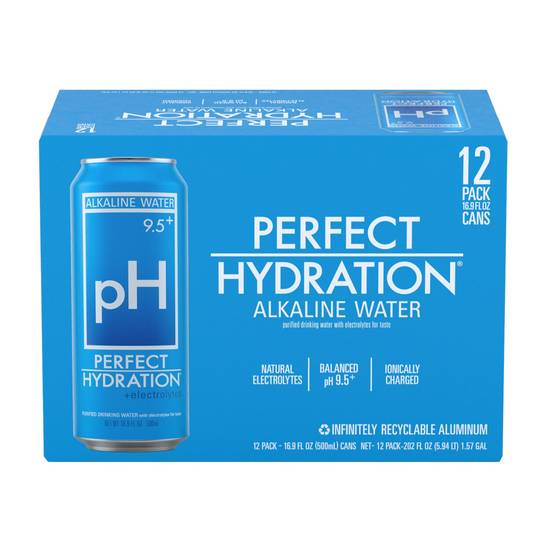 Order Perfect Hydration Alkaline Water, 16.9 OZ Cans, 12 PK food online from CVS store, ORANGEBURG on bringmethat.com