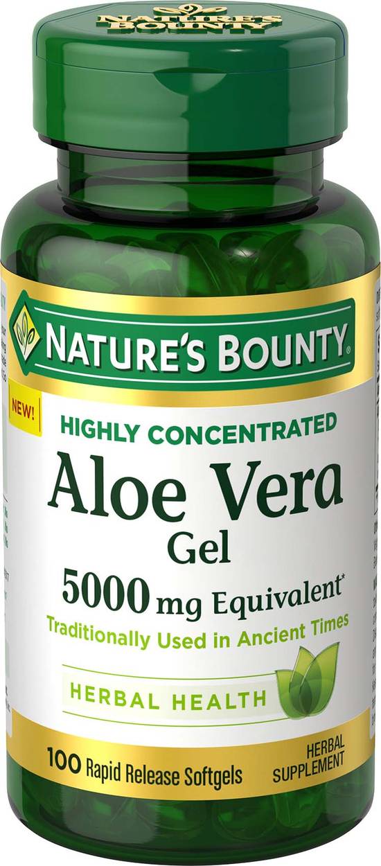 Order Nature's Bounty Aloe Vera Softgels 5000mg (100 ct) food online from Rite Aid store, Palm Desert on bringmethat.com
