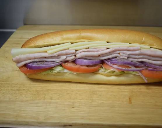 Order Turkey and Cheese Sub food online from Cuzino Family Kitchen store, Smyrna on bringmethat.com