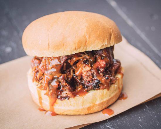 Order Burnt Ends Sandwich food online from 4 Rivers Smokehouse store, Orange Park on bringmethat.com