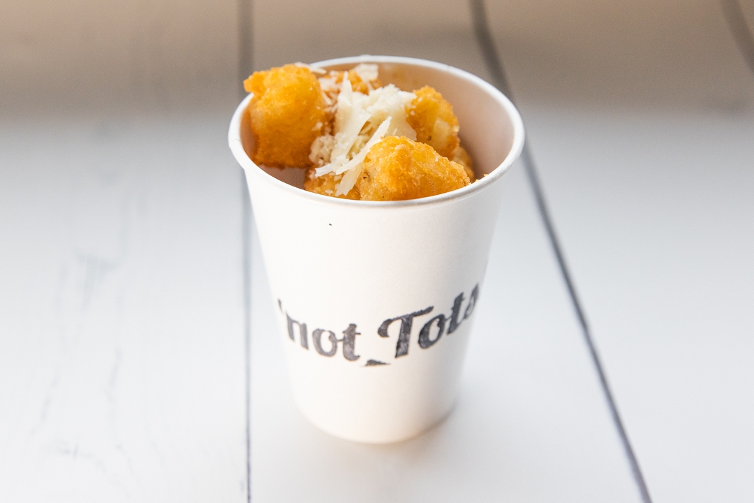 Order Truffle-Parm Tots food online from Brown Bag Seafood Co store, Chicago on bringmethat.com
