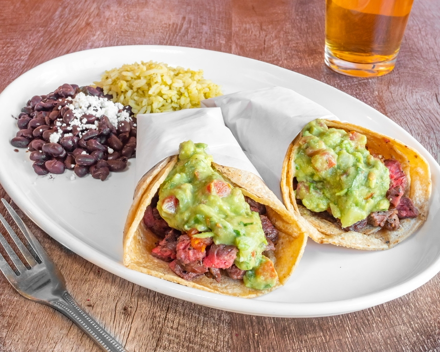 Order TJ Style Grilled SteakTacos food online from Andale Restaurant store, Los Gatos on bringmethat.com