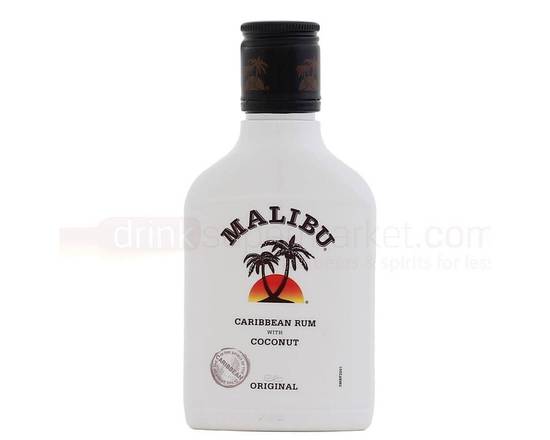Order Malibu, 200 mL rum (21.0% ABV)  food online from Pit Stop Liquor Mart store, El Monte on bringmethat.com
