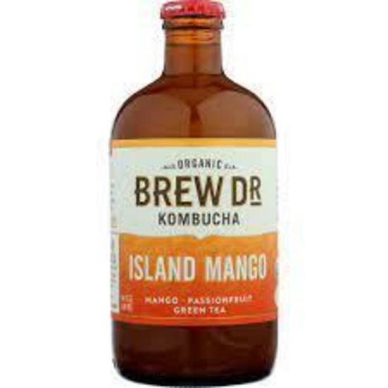 Order Brew Dr Organic Kombucha - Island Mango 14 oz food online from IV Deli Mart store, Goleta on bringmethat.com