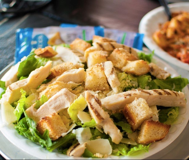Order Grilled Chicken Caesar Salad food online from Mama Mia Pizzeria store, Fresno on bringmethat.com
