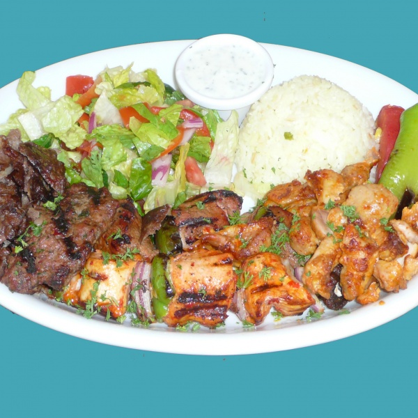 Order Mediterranean Mixed Grill Plate food online from North Beach Gyros store, San Francisco on bringmethat.com