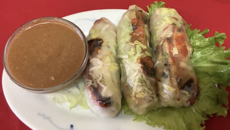Order D5: BBQ Chicken Fresh Spring Rolls food online from Noodle Palace store, Santa Rosa on bringmethat.com