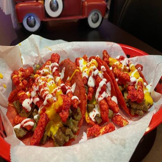 Order Hot Cheetos Taco food online from Mr. Ardilla Mexican Restaurant store, Los Angeles on bringmethat.com