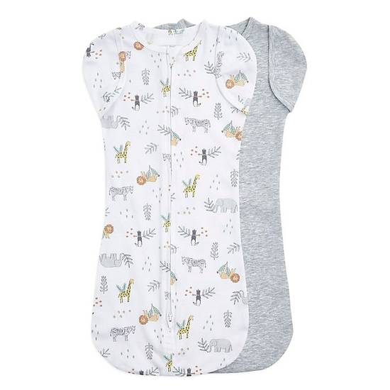 Order aden + anais™ essentials easy swaddle™ Newborn 2-Pack Snug Swaddles in Savanna food online from Bed Bath & Beyond store, Meridian on bringmethat.com