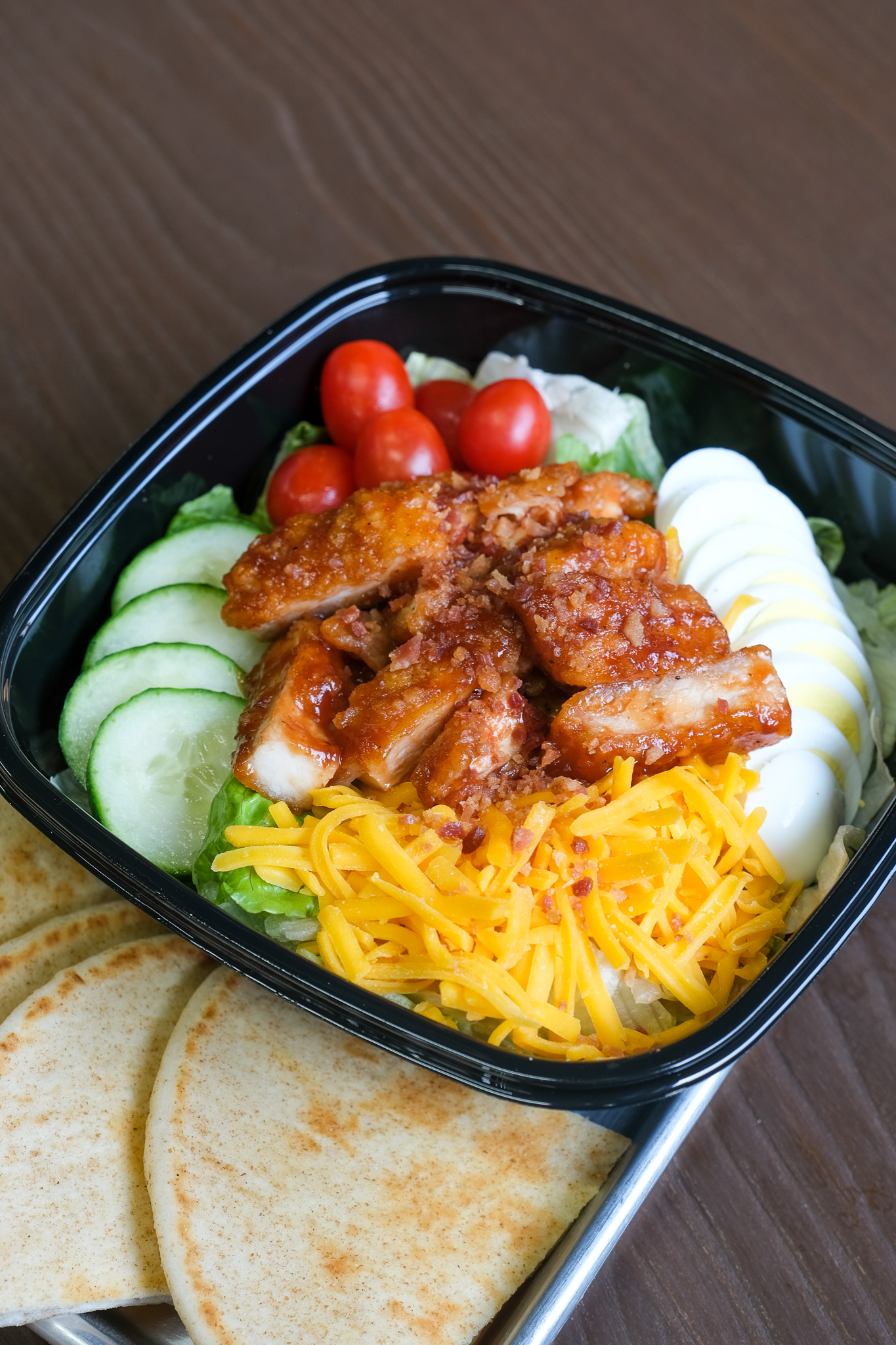 Order Crunchy BBQ Chicken Salad food online from Lunch Box store, Dearborn Heights on bringmethat.com