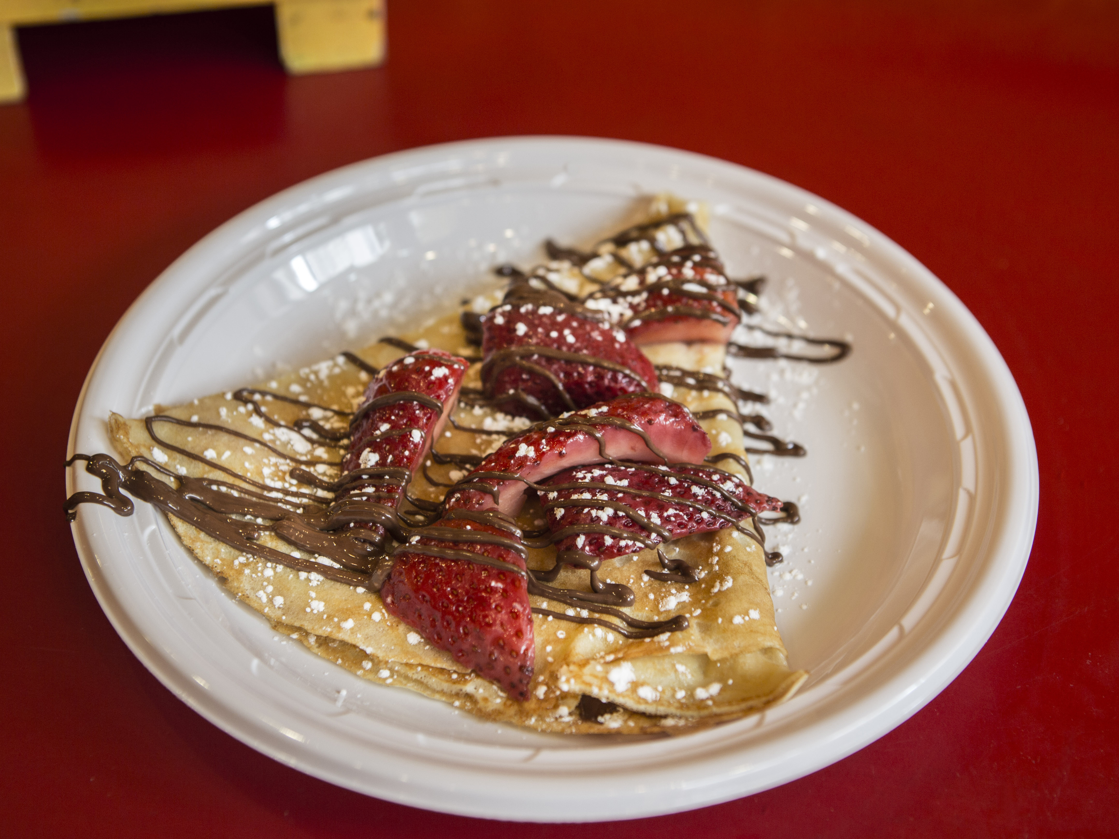 Order Nutella and Strawberry Crepe food online from Creperie store, New York on bringmethat.com