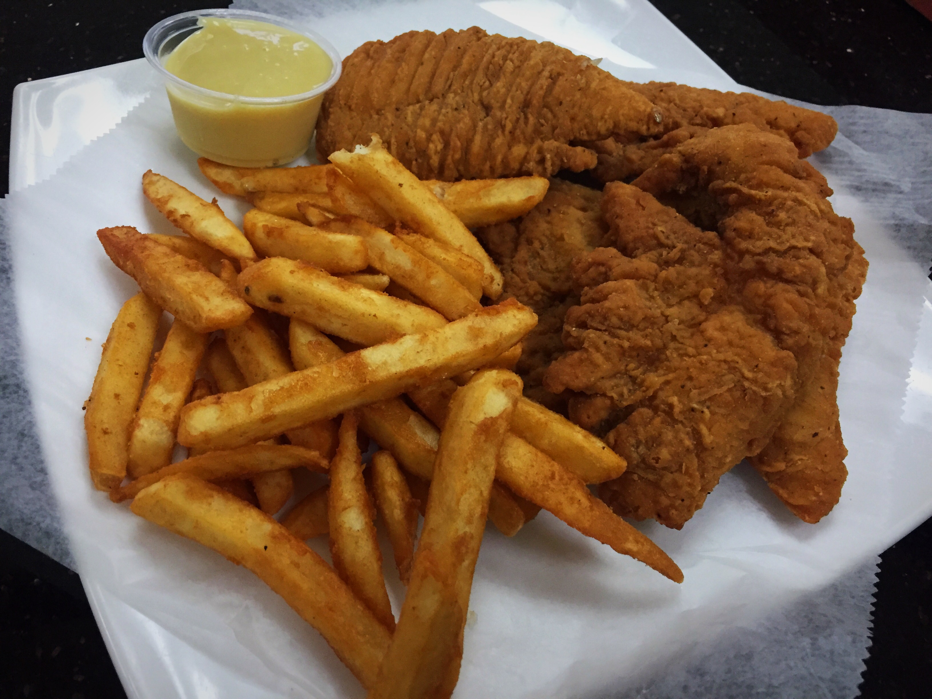 Order Chicken Fingers with French Fries food online from Healthy Garden & Gourmet Pizza store, Collingswood on bringmethat.com