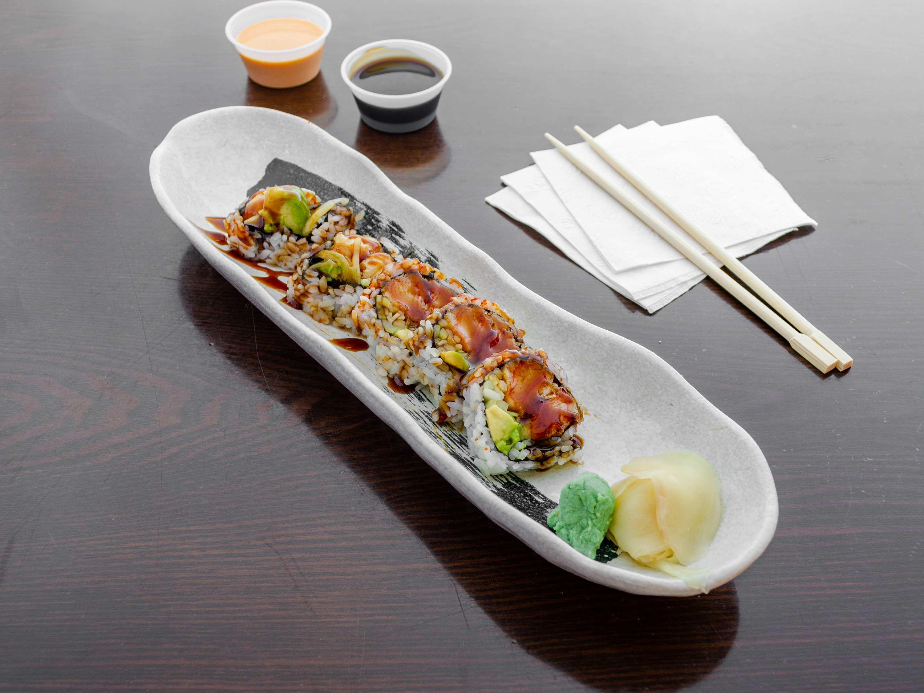 Order Kani Tempura Roll food online from Khangri Japanese Restaurant store, Yonkers on bringmethat.com