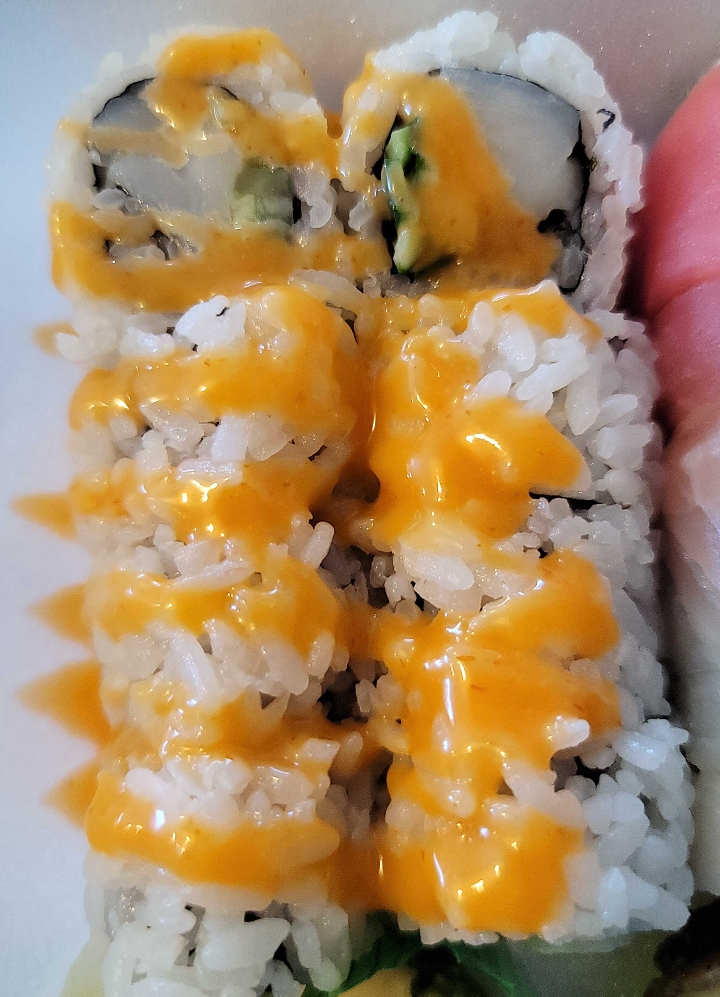 Order Spicy Scallop Roll - R16 food online from California Roll Sushi store, Birmingham on bringmethat.com