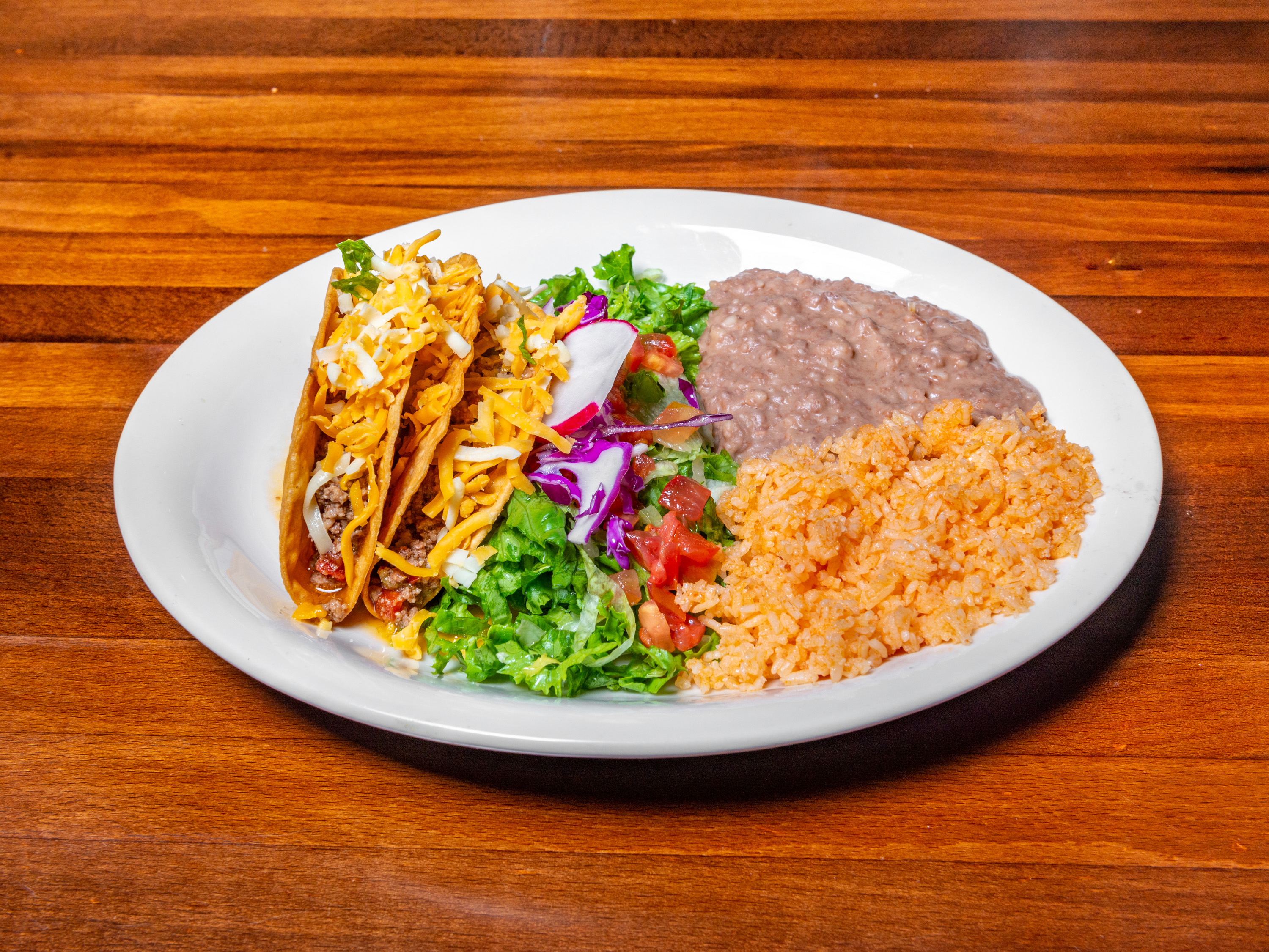 Order Small Combination Platter food online from Maria Mexican Restaurant store, Ogden on bringmethat.com