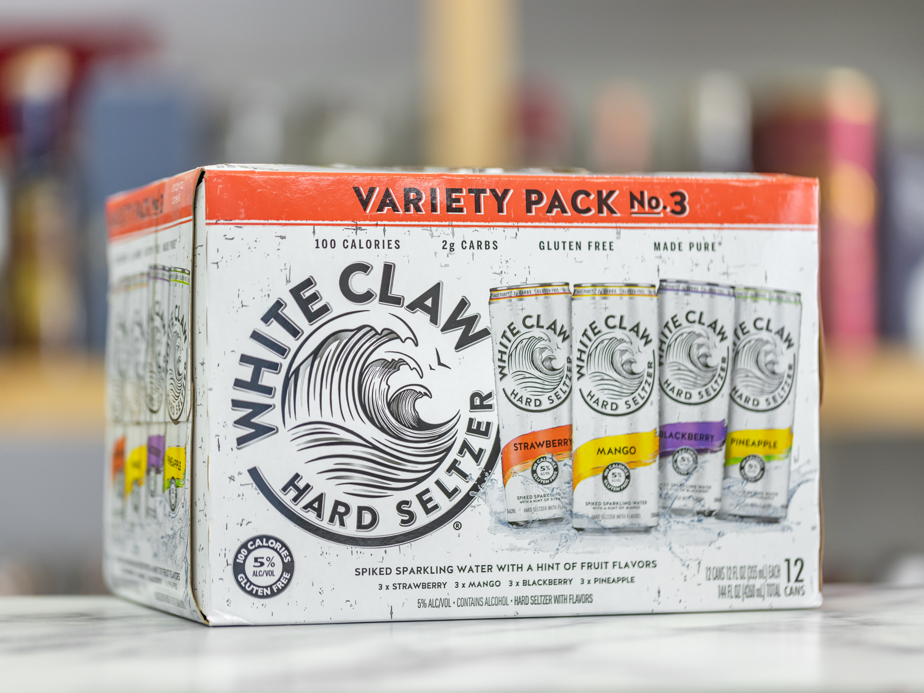 Order White Claw Variety 3 food online from International Wine And Liquor store, Santa Clarita on bringmethat.com