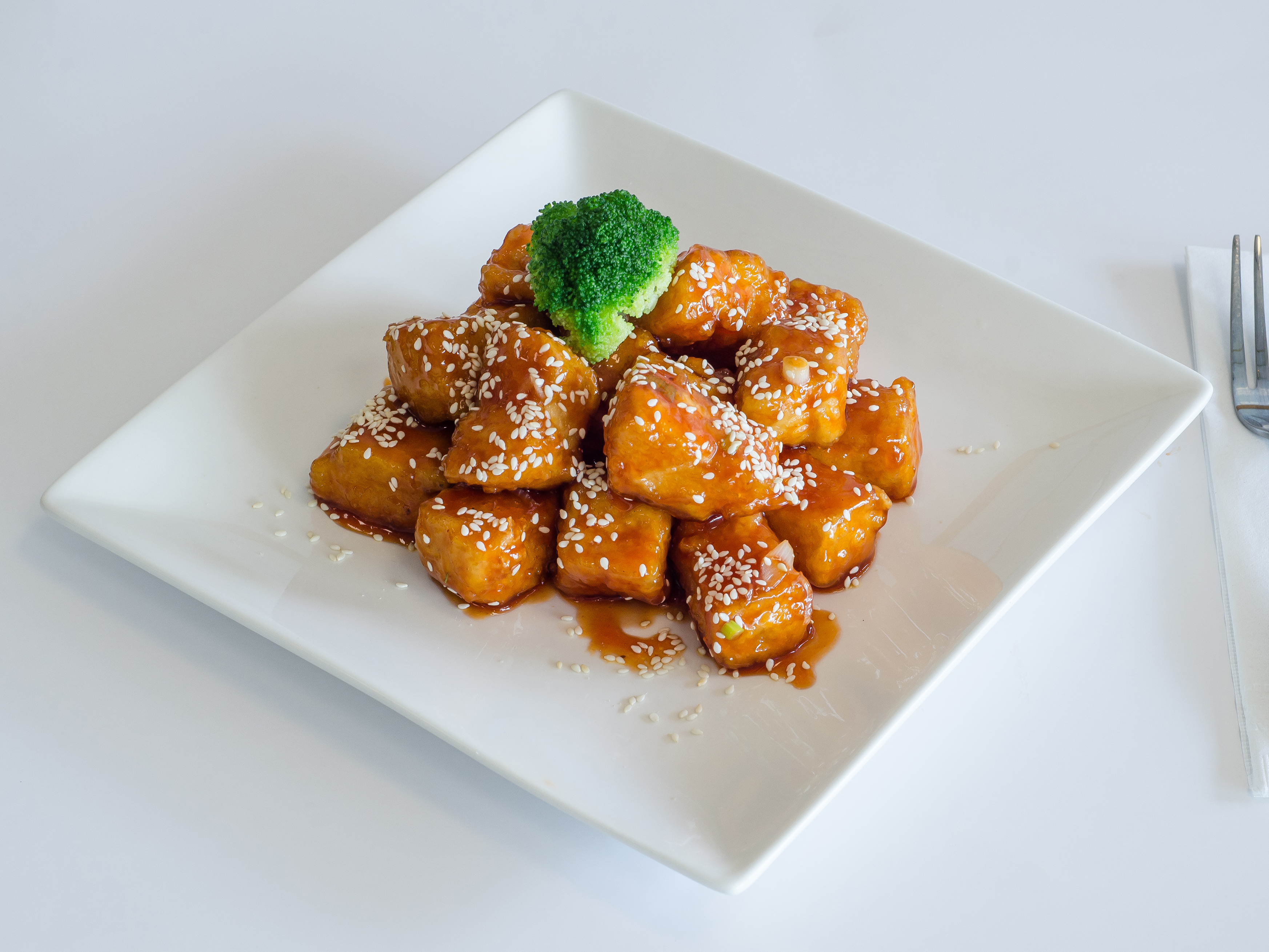 Order 139. Sesame Tofu food online from May Loong Kitchen store, Syosset on bringmethat.com