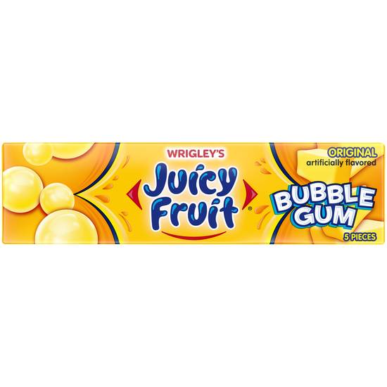Order Juicy Fruit Original Bubble Gum - 5 ct food online from Rite Aid store, Yamhill County on bringmethat.com