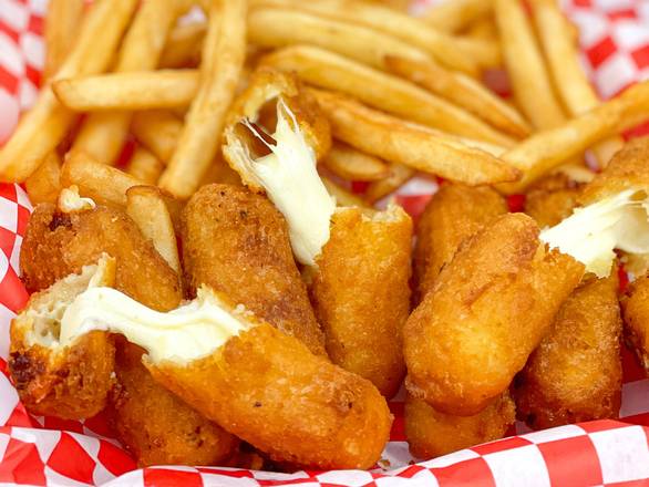 Order 6 Pc Cheese Sticks W/Fries food online from Captain Sam Fish & Chicken store, San Diego on bringmethat.com