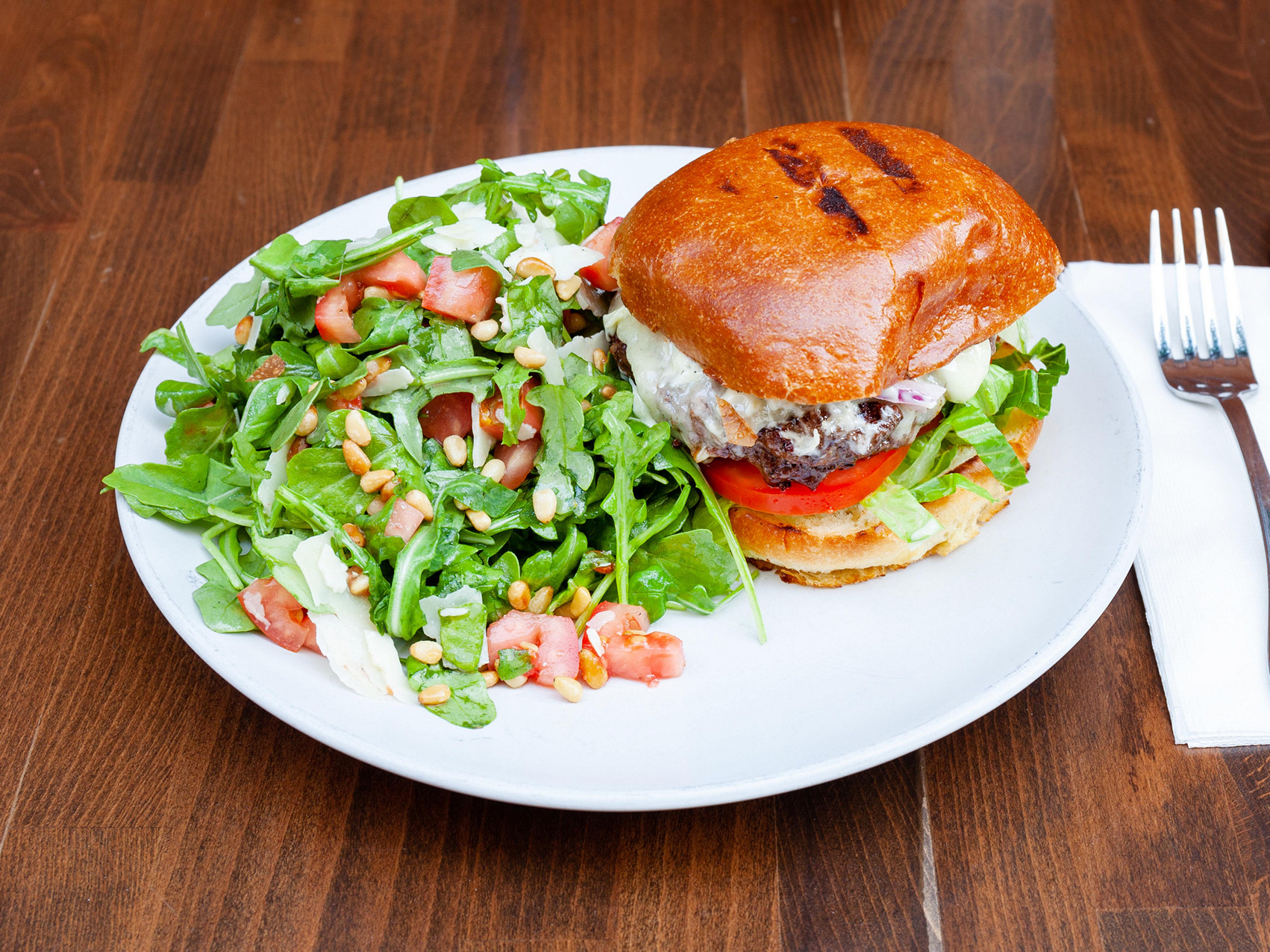 Order The Burger food online from Elbow Room store, Los Angeles on bringmethat.com