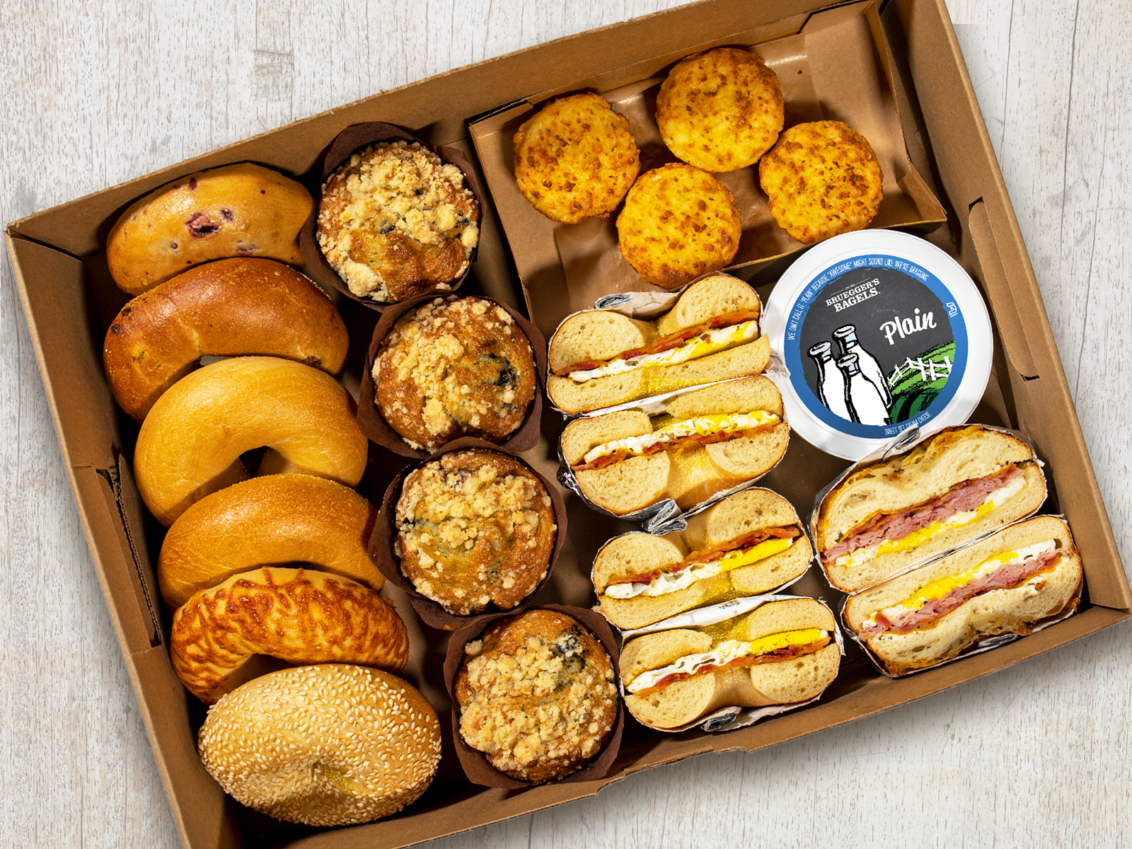 Order Brunch Box for Two food online from Bruegger's store, Clifton Park on bringmethat.com